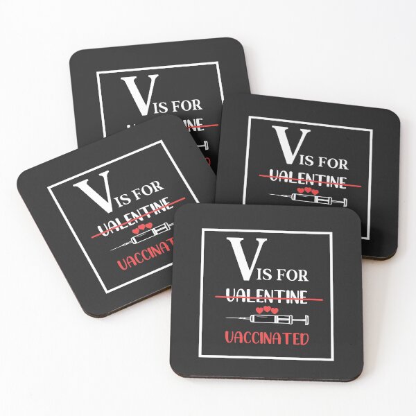 Item preview, Funny Valentine's Day V is for Vaccinated Gift Heart Love designed and sold by AliAze.