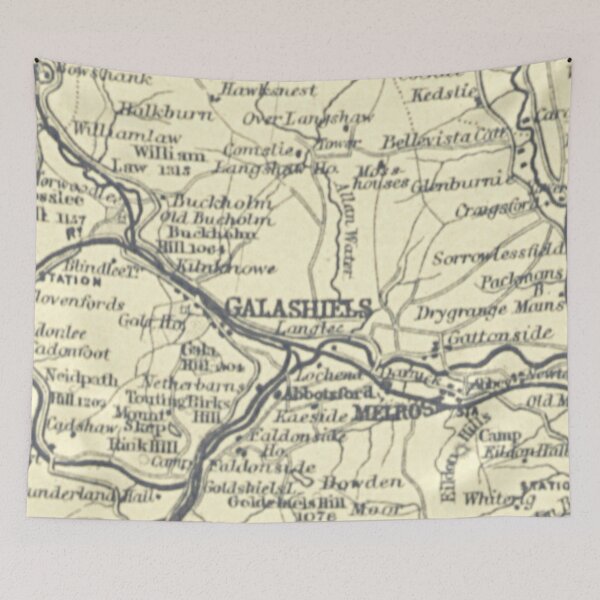 Item preview, GALASHIELS & surrounding area map, 1898 designed and sold by yourscotborders.