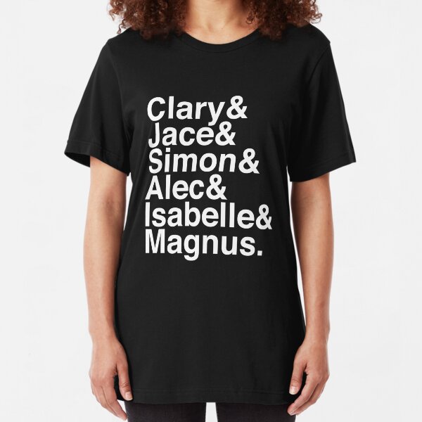 Clary & Jace & Simon & Alec & Isabelle & Magnus. (The Mortal Instruments) (Inverse) Slim Fit T-Shirt