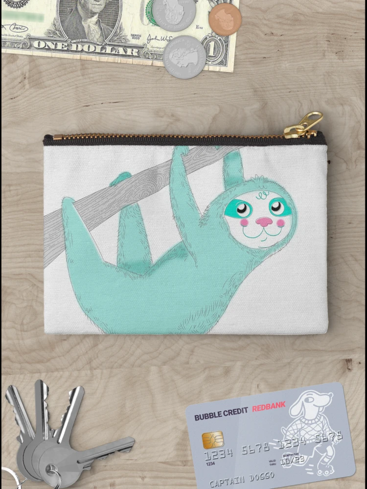 Thumbnail 3 of 4, Zipper Pouch, Sloth designed and sold by jumpy.