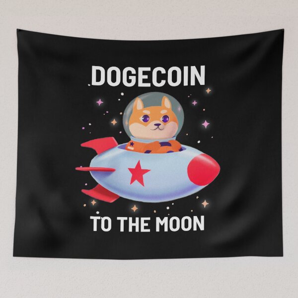 Item preview, Dogecoin To The Moon, Funny Dogecoin Crypto Meme Cute Dogecoin designed and sold by jacks-tees.