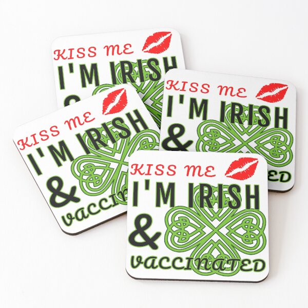 Item preview, Kiss Me I'm Irish and Vaccinated - Celtic designed and sold by TKsTees.