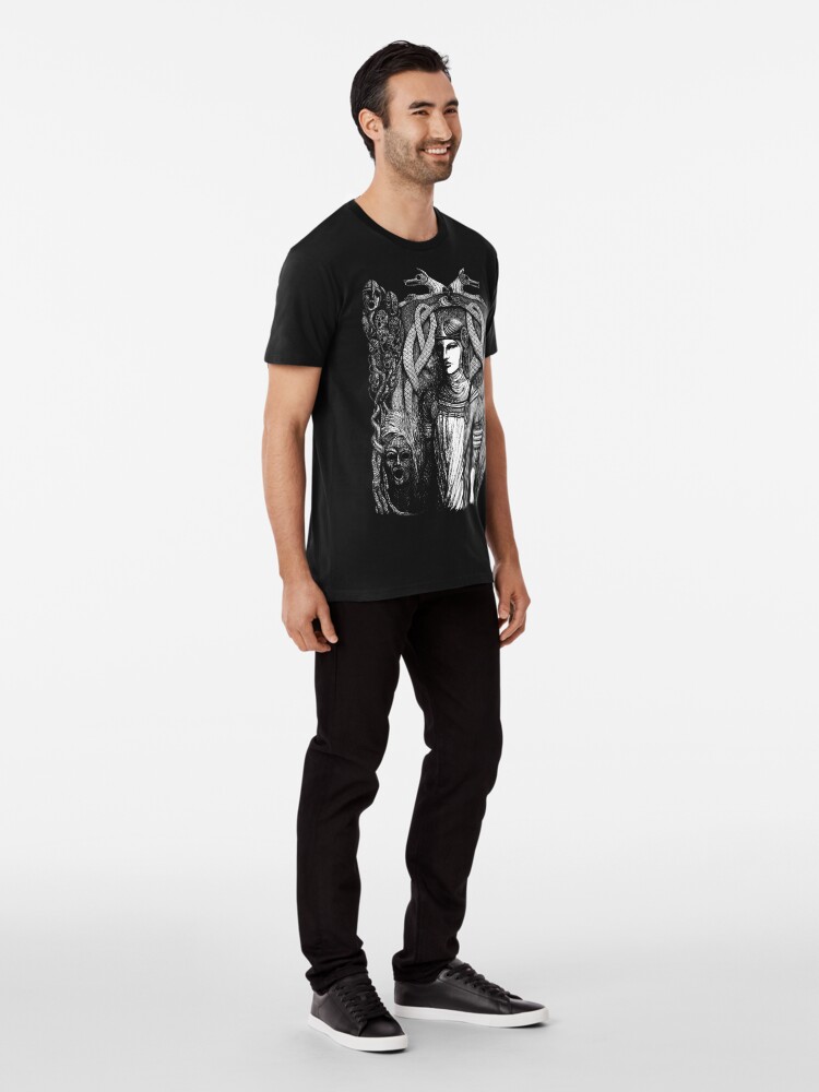 Alternate view of Hel, Goddess of Underworld 2 (white print) Premium T-Shirt