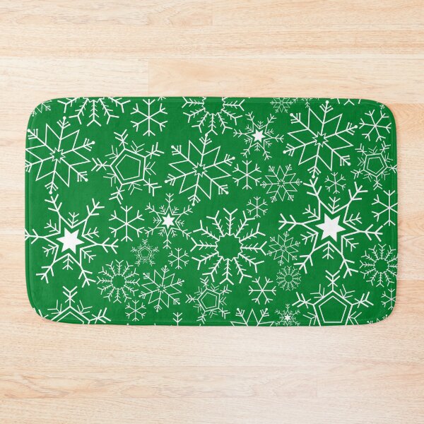 Item preview, Snowflakes on green designed and sold by adiosmillet.