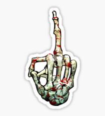 BONES FLIPPING THE BIRD ***find hidden gems in my portfolio*** Sticker