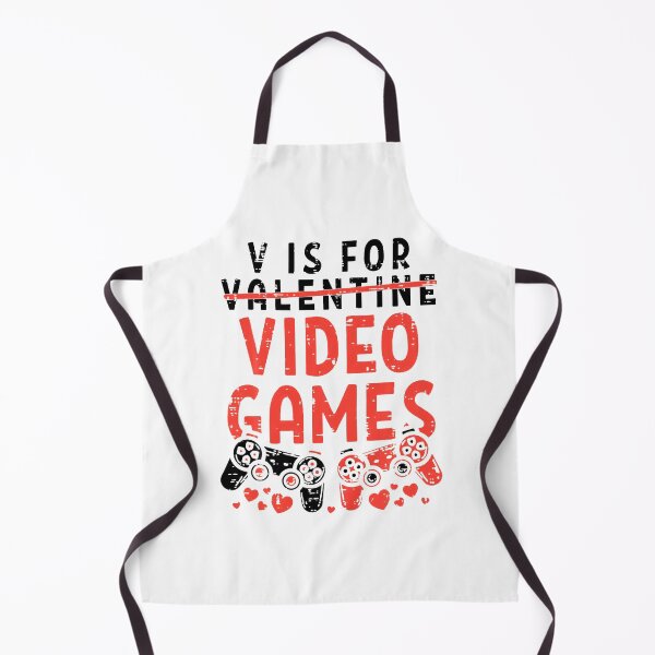Item preview, V is for video games funny valentines day gamer boy men designed and sold by hibamouafak.