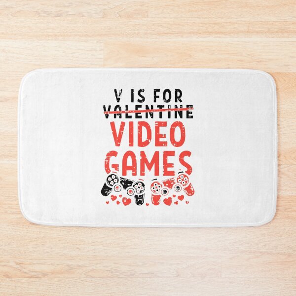 Item preview, V is for video games funny valentines day gamer boy men designed and sold by hibamouafak.