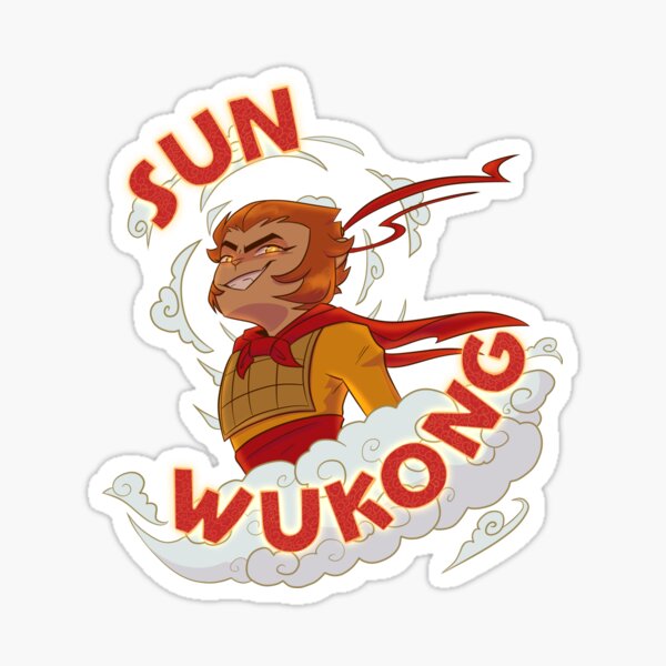Sun Wukong The Monkey King Chinese Mythology Warrior Tale Sticker By Matintheworld Redbubble