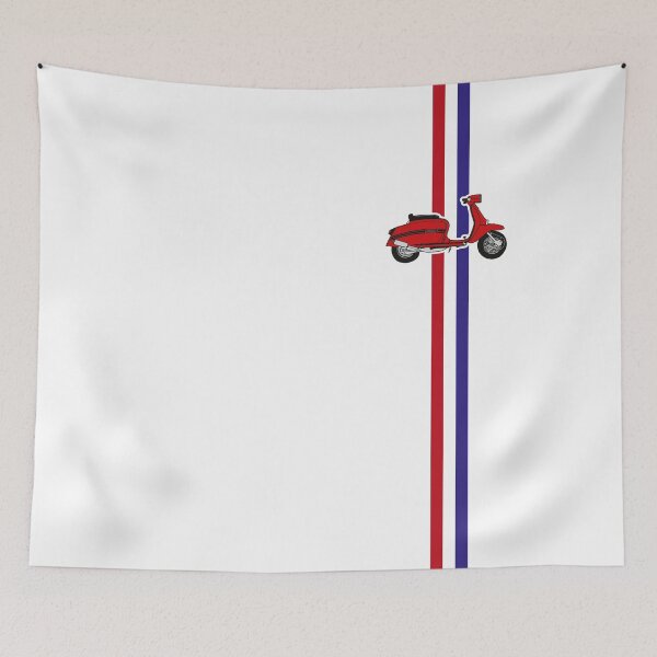 Item preview, Lambretta Scooter with classic retro mod 60s stripes for scooterists designed and sold by peterpaz.