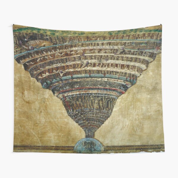 Chart of Hell (between 1480 and 1490) by Sandro Botticelli Tapestry