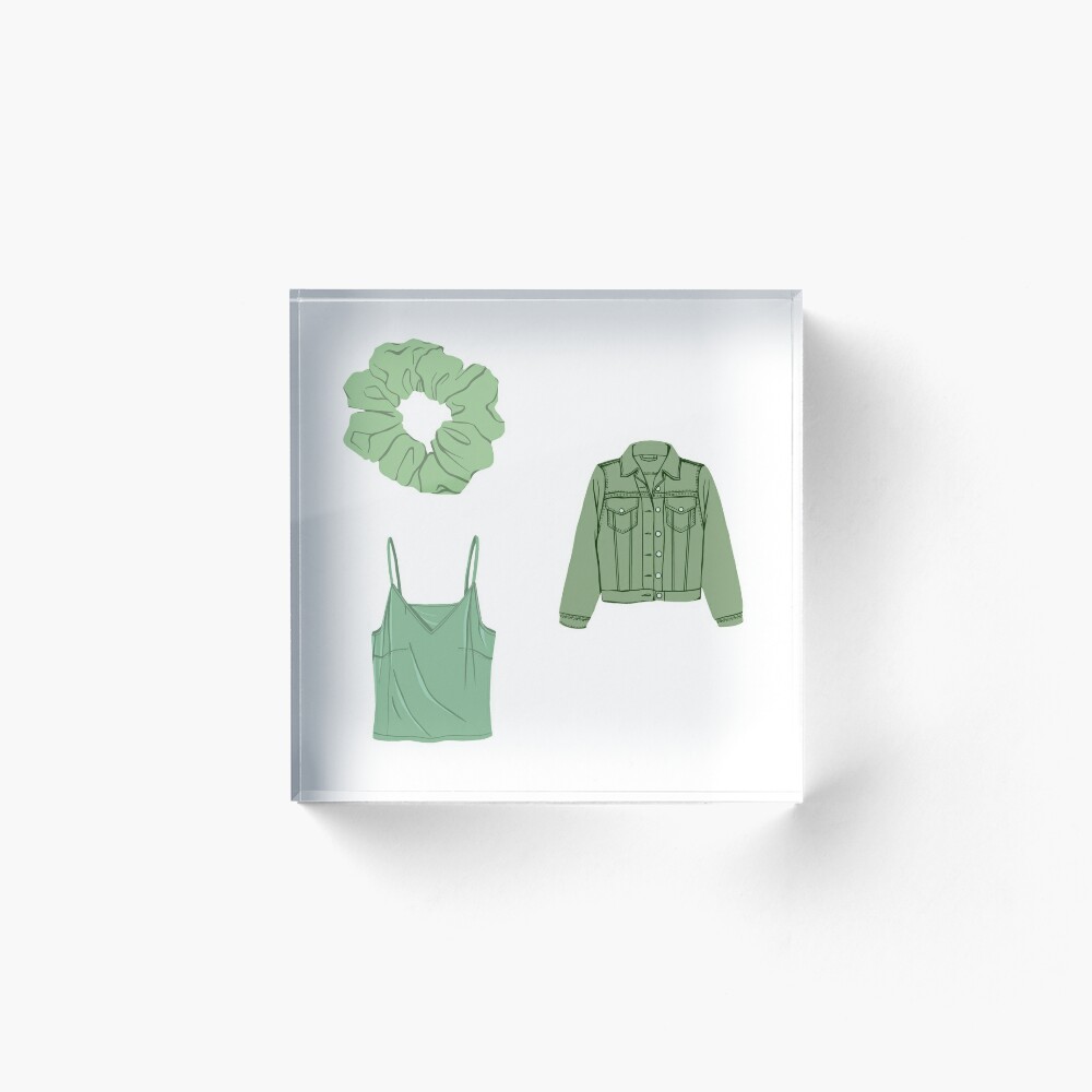 Sage green clothing and accessories  Art Board Print for Sale by Vaishy13