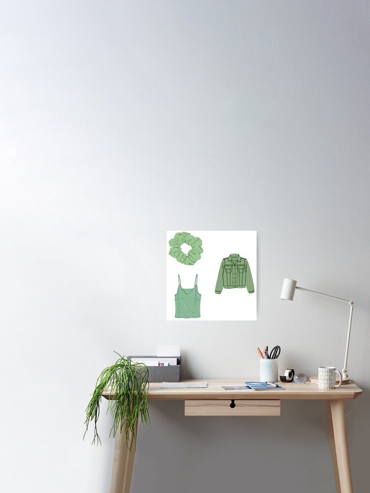 Sage green clothing and accessories  Art Board Print for Sale by Vaishy13