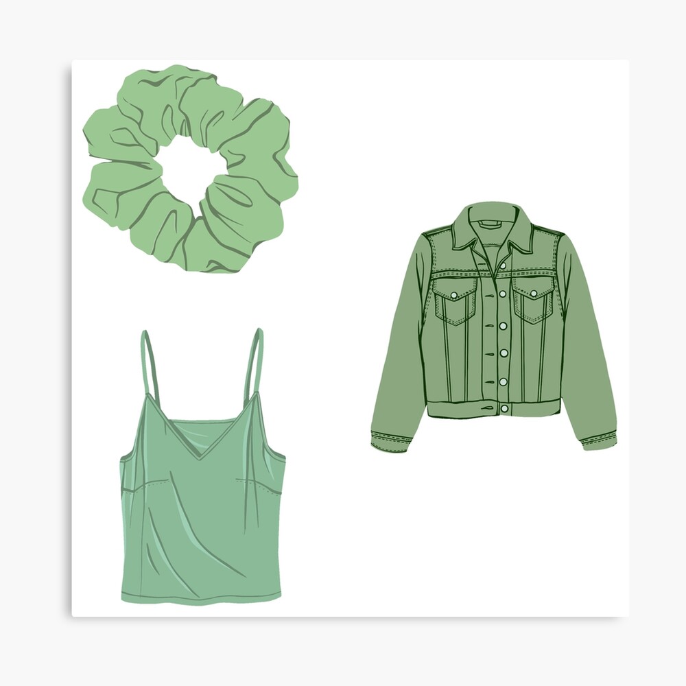 Sage green clothing and accessories  Art Board Print for Sale by Vaishy13