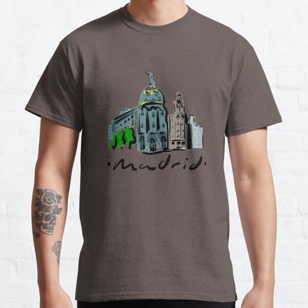 Diseño de logo de Madrid | Gran Vía | España Camiseta clásica