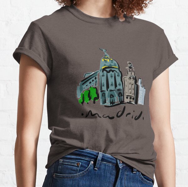 Diseño de logo de Madrid | Gran Vía | España Camiseta clásica