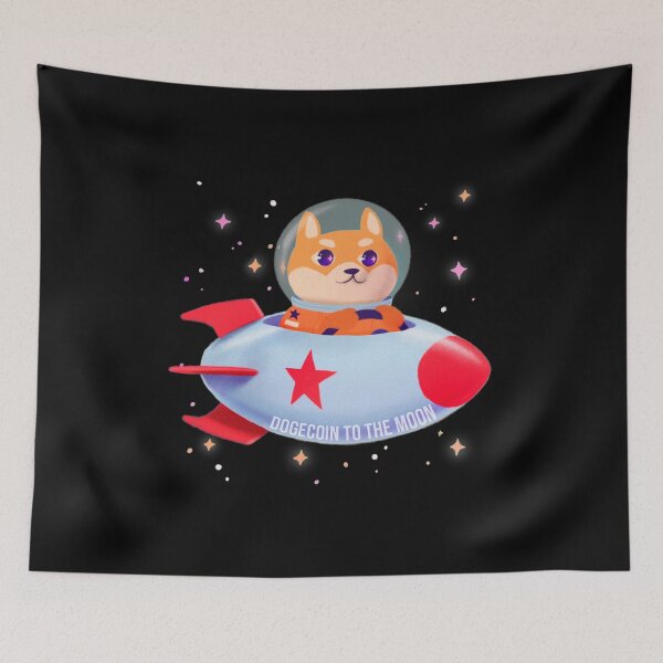 Item preview, Dogecoin To The Moon, Cute Dogecoin Funny Crypto Meme designed and sold by jacks-tees.