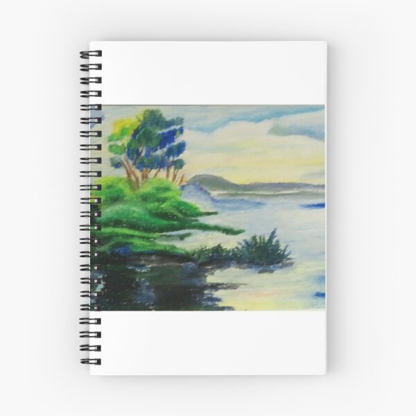 Item preview, Landscape, tree, river, sunset, painting designed and sold by Татьяна Ковальчук.
