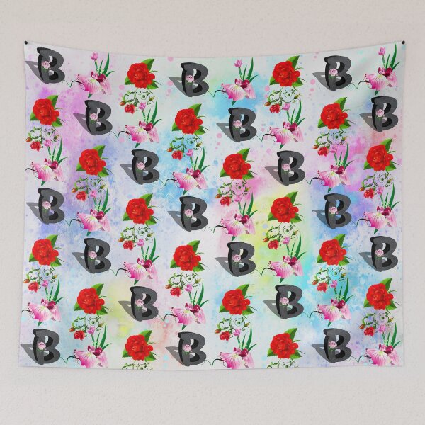 Item preview, Floral Letter B patterns  designed and sold by MoSaid.