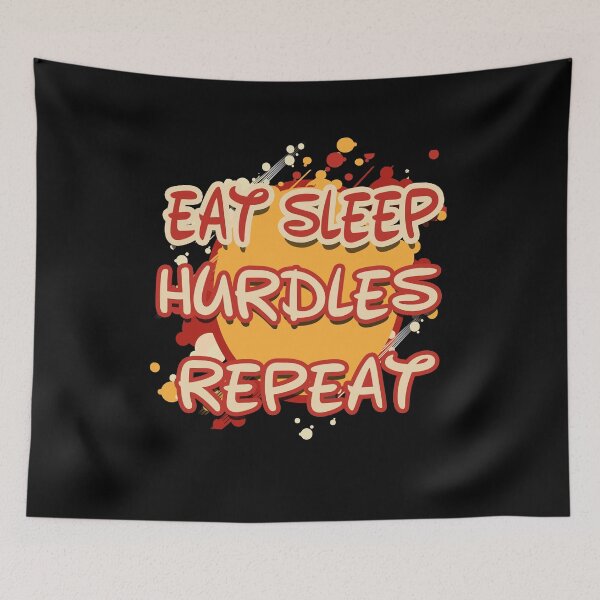 Item preview, eat sleep hurdles repeat designed and sold by hakiseller.