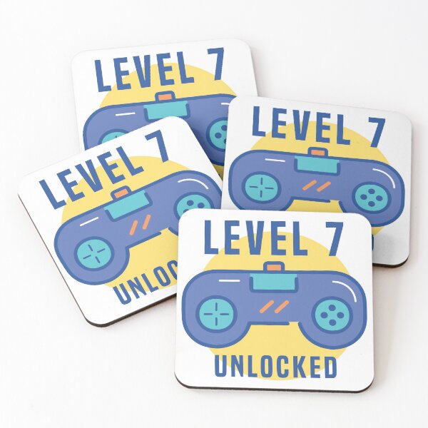 Item preview, Kids Level 7 Unlocked Shirt Funny Video Gamer 7th Birthday Gift T-Shirt designed and sold by TheFlipRepublic.