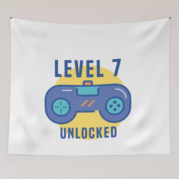 Item preview, Kids Level 7 Unlocked Shirt Funny Video Gamer 7th Birthday Gift T-Shirt designed and sold by TheFlipRepublic.