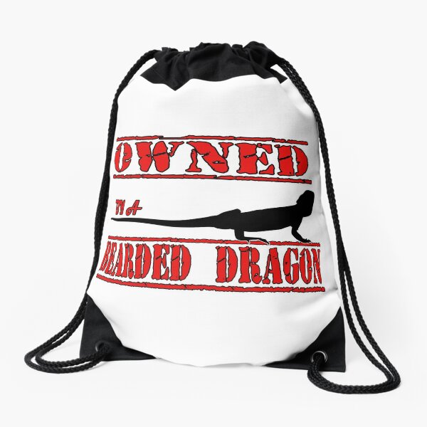 Owned By A Bearded  Drawstring Bag