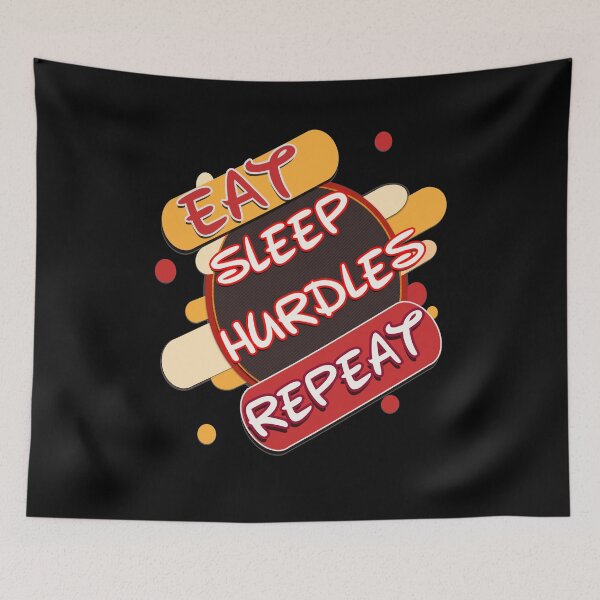 Item preview, eat sleep hurdles repeat designed and sold by hakiseller.