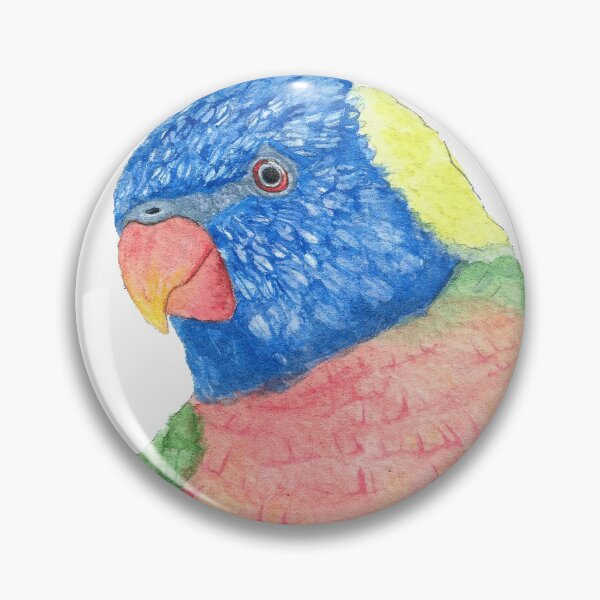 Item preview, Watercolor rainbow lorikeet parrot watercolor portrait designed and sold by L'Atelier Oranjade.