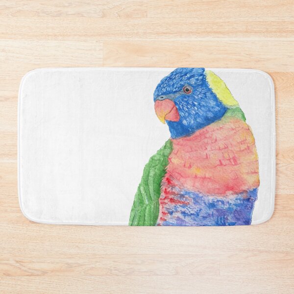 Item preview, Watercolor rainbow lorikeet parrot watercolor portrait designed and sold by L'Atelier Oranjade.