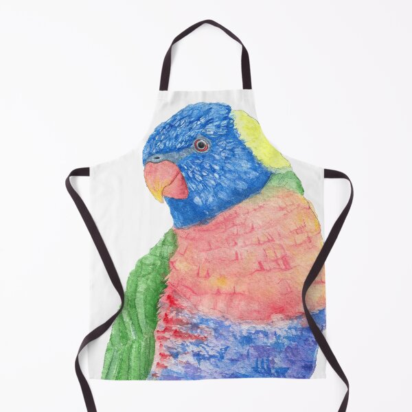 Item preview, Watercolor rainbow lorikeet parrot watercolor portrait designed and sold by L'Atelier Oranjade.