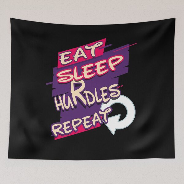 Item preview, eat sleep hurdles repeat designed and sold by hakiseller.