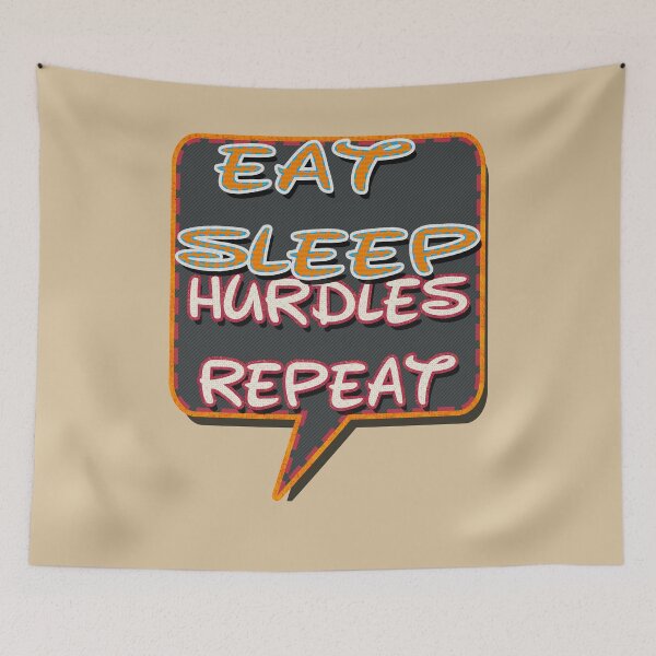 Item preview, eat sleep hurdles repeat designed and sold by hakiseller.