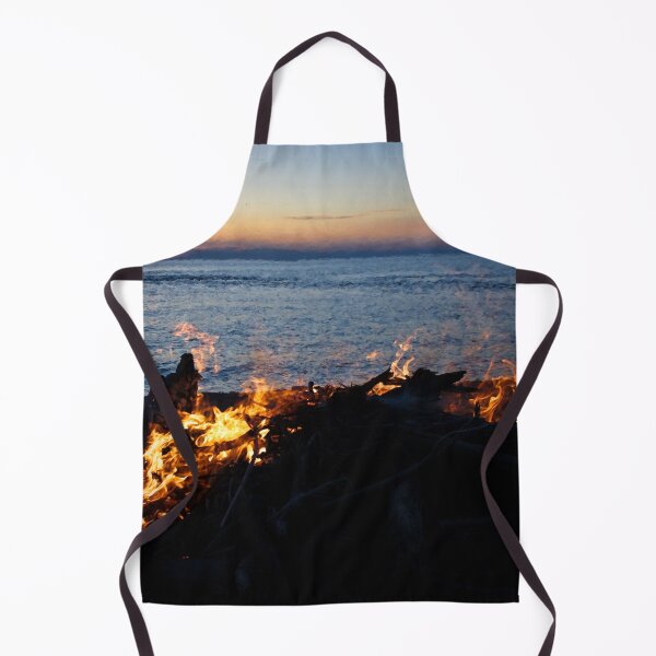 Item preview, Beach Bonfire blaze and sunset at cottage designed and sold by Marilena Strambu.
