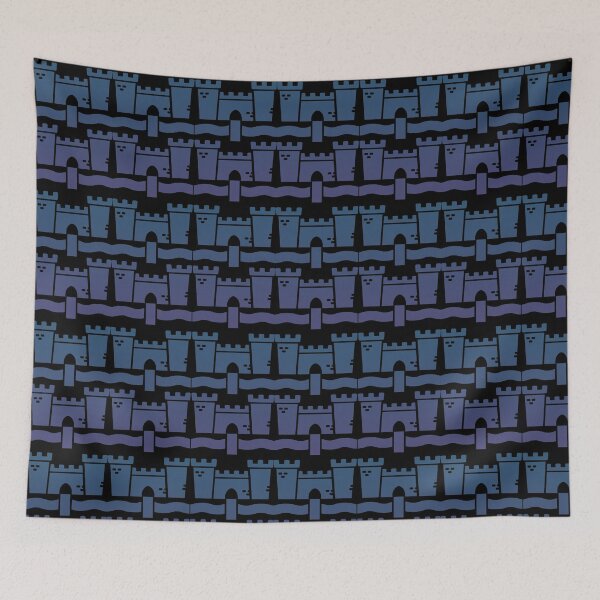 Item preview, Castles repeating pattern designed and sold by chihuahuashower.