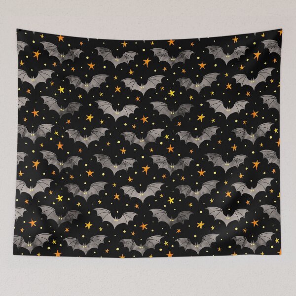 Item preview,  Watercolor Bats Grey with Yellow Stars designed and sold by Paisley Yazel.