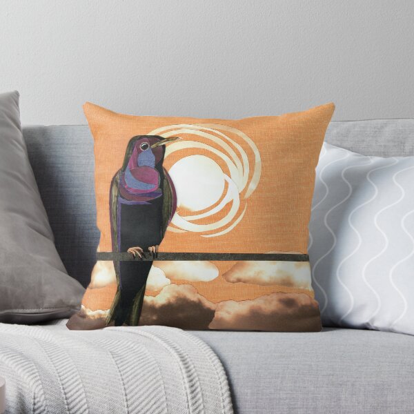 Purple Martin Throw Pillow