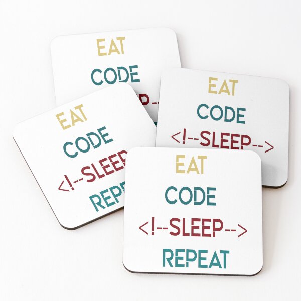 Item preview, Eat Sleep Code Repeat designed and sold by Halia Falih.