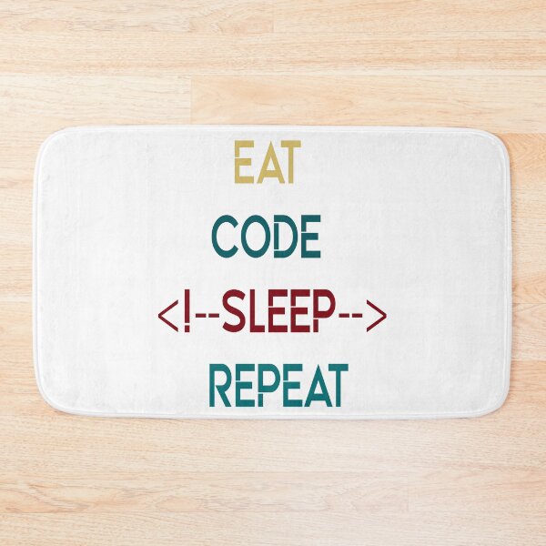 Item preview, Eat Sleep Code Repeat designed and sold by Halia Falih.