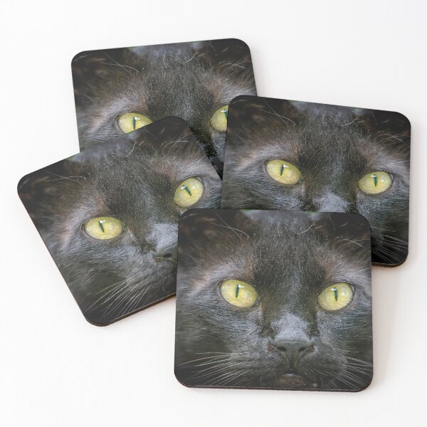 Item preview, Black cat with striking green eyes designed and sold by tamarus85.