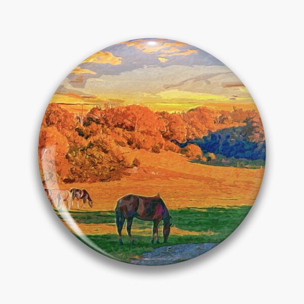 Item preview, Painting of horses in the countryside designed and sold by tamarus85.