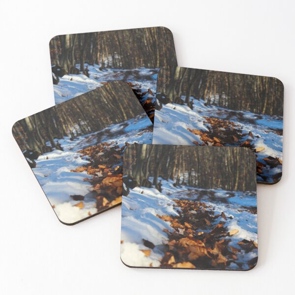 Item preview, Dry golden leaves under the snow designed and sold by Mahirov Shop.