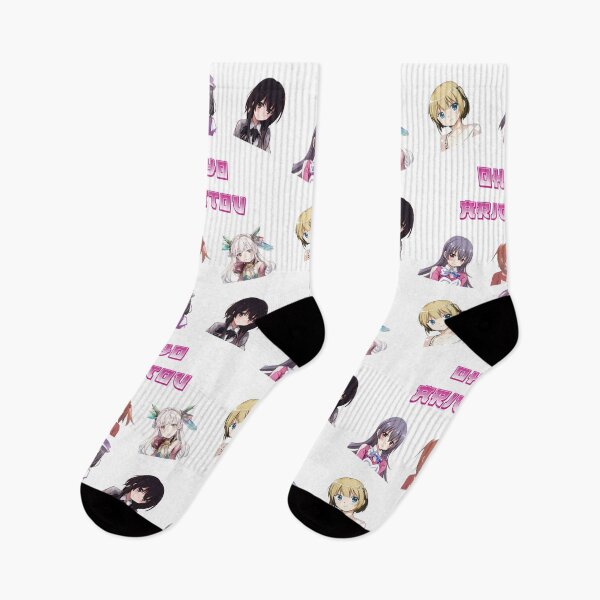 Item preview, six cute anime girls ohayo arigatou designed and sold by Omniodise.