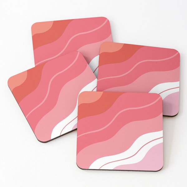 Item preview, Pink Coral Orange Wavy Lines Abstract designed and sold by Orchyd.