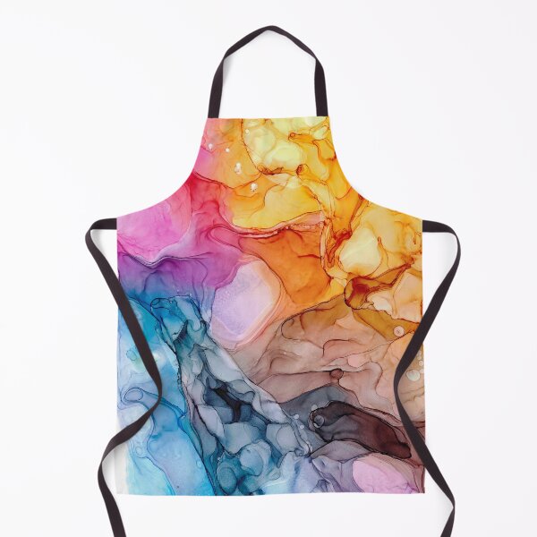 Item preview, Pink Yellow Orange Blue and Purple Abstract 2621 Alcohol Ink Painting by Herzart designed and sold by herzart.