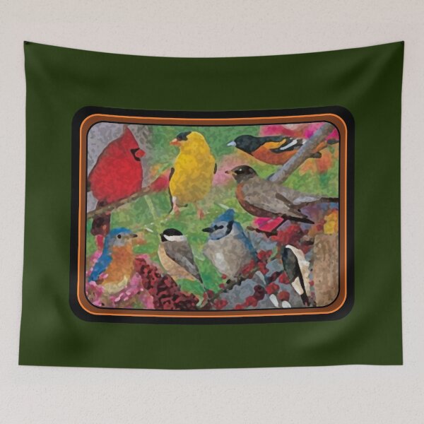 Item preview, BACKYARD BIRDS PAINTING designed and sold by THE AMERICAN TEEVANGELIST.
