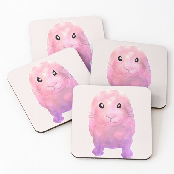 Item preview, Cute watercolor easter bunny pink purple bunny very cute watercolour rabbit designed and sold by WatercolorFun.