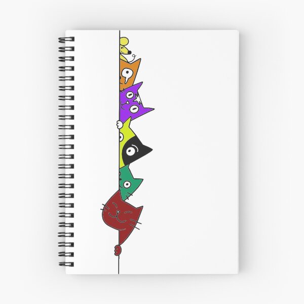 Item preview,  Cute doodle cats hides behind the wall  designed and sold by ESDT.