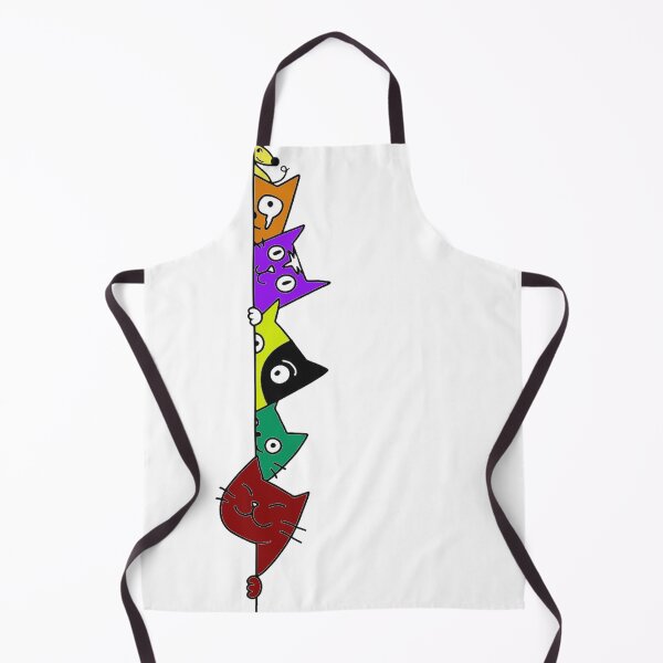 Item preview,  Cute doodle cats hides behind the wall  designed and sold by ESDT.