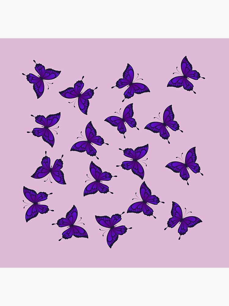 "Purple Butterfly Emoji" Poster by mnaddaf Redbubble