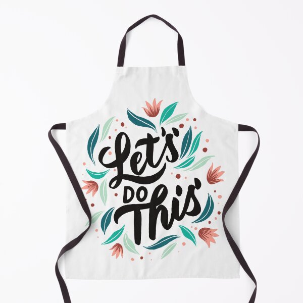 Item preview, Let's Do This Quote Lettering with Flowers Pink designed and sold by Alendra.